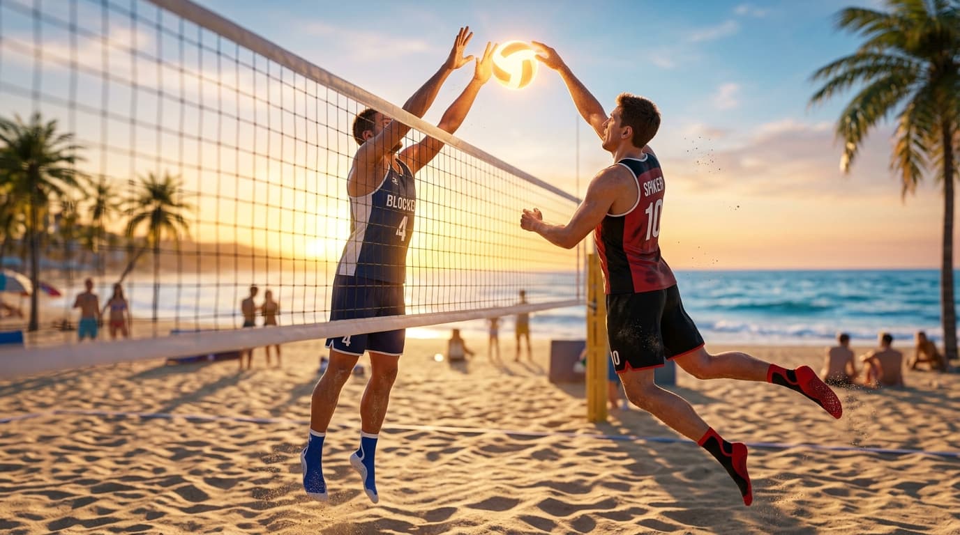 3D Beach Volleyball Varones Action